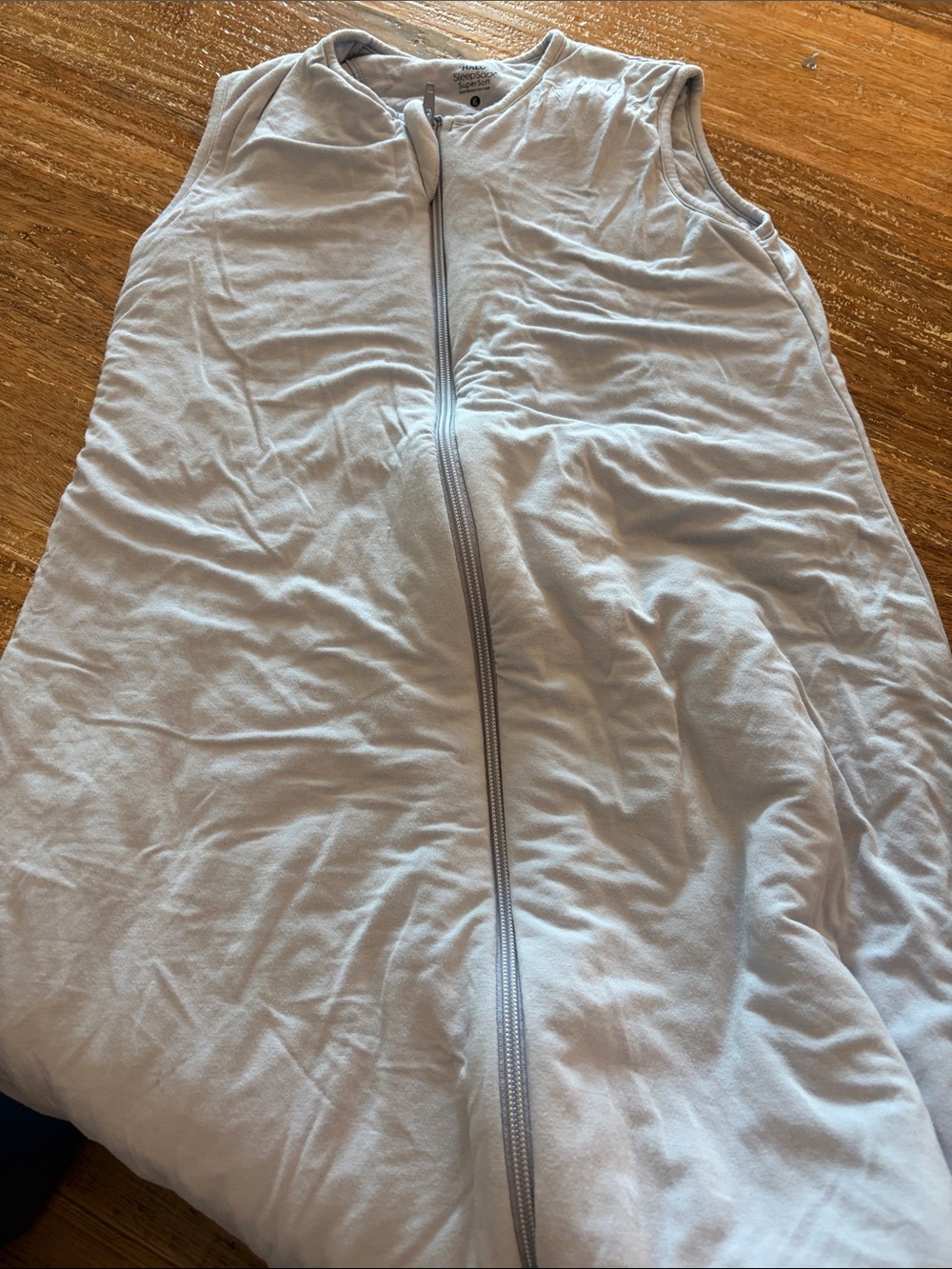 Halo Light Blue Toddler Sleep Sack Pajamas with Front Zipper